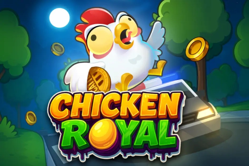 Chicken Royal slot logo by InOut at WinRolla Casino