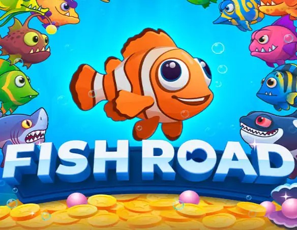 Fish Road slot visual from InOut available on winrolla-casino.eu
