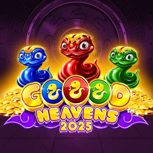 Goood Heavens slot logo by Rarestone Gaming at WinRolla Casino