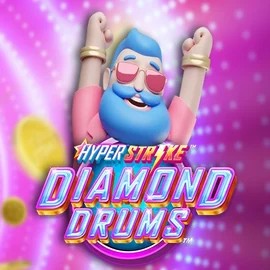Hyper Strike Diamond Drums slot logo by Gameburger Studios at WinRolla Casino