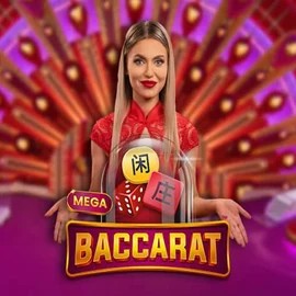 Mega Baccarat game by Pragmatic Play – logo hosted on WinRolla Casino