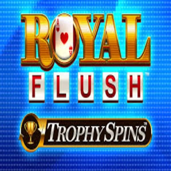 Royal Flush Trophy Spins slot logo by Greentube at WinRolla Casino