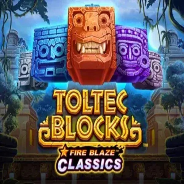 Fire Blaze: Toltec Blocks logo – Slots by Rarestone Gaming at WinRolla Casino